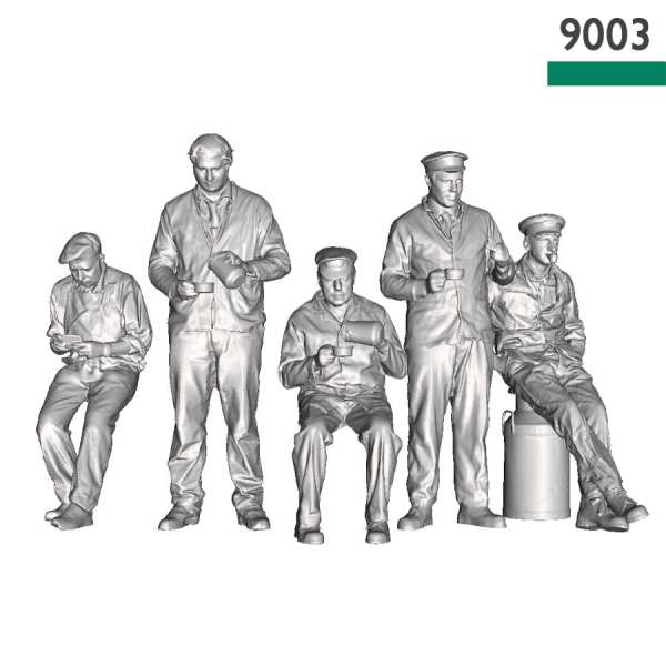 thumbnail image 2 of Loco Crew Multi-Pack 6 (Version 2) – 3D Scanned O Gauge Figures – NG7, Station Platform, Narrow Minded Railworks 2 of 2