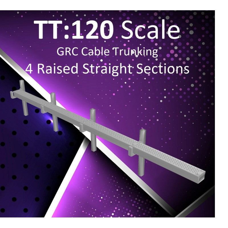 West Hill Wagon Works TT Gauge TT120 GRC Cable Trunking Raised Straig