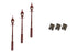 DCC Concepts 4mm Scale Gas Street/Platform Lamps – Maroon (3 pack)