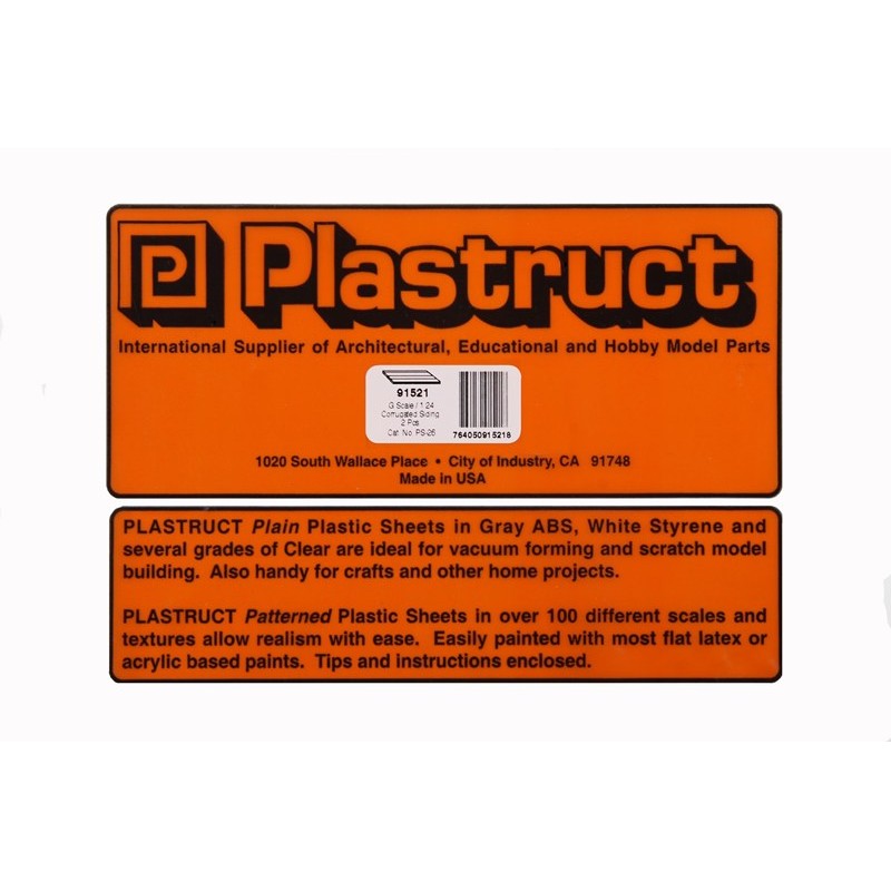 Plastruct 91521 G CORRUGATED SHEET – Malcs Models