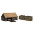Scenecraft OO Gauge 44-1008A Sawmill and Woodpile Black