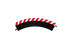 Carrera Track 1/24 & 1/32 - Red/White Shoulder Strip (x3) & End Piece (x2) for 1/60° Curve