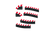 Carrera Track 1/24 & 1/32 - Red/White Edge Strips (2x End, Ascent & Outlet) for Chicane