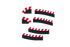 Carrera Track 1/24 & 1/32 - Red/White Edge Strips (2x End, Ascent & Outlet) for Chicane