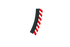 Carrera Track 1/24 & 1/32 - Red/White Shoulder Strip (x6) & End Piece (x2) for 2/30° Steep Curve