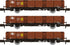 Rapido Trains 956001 OAA Triple Pack - Bauxite with ABN yellow spot