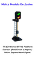 Malcs Models Exclusive TT:120 Berko BTT02 Platform Starter, (Red/Green 2 Aspect) Offset Square Head Signal