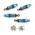 RC Accessories Shock Set 4pcs Blue Aluminum TT01 (Rc Overhaul)