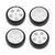 RC Accessories Buggy Wheel & Tyre Set 1/8th Onroad, White (Rc Overhaul)