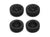 RC Accessories 1/10 Rally Block/10 Spoke Wheel Set Black (4pcs) (Rc Overhaul)