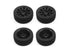 RC Accessories 1/10 Rally Block/10 Spoke Wheel Set Black (4pcs) (Rc Overhaul)