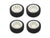 RC Accessories 1/10 Rally Block/10 Spoke Wheel Set White (4pcs (Rc Overhaul)