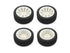 RC Accessories 1/10 Rally Block/10 Spoke Wheel Set White (4pcs (Rc Overhaul)