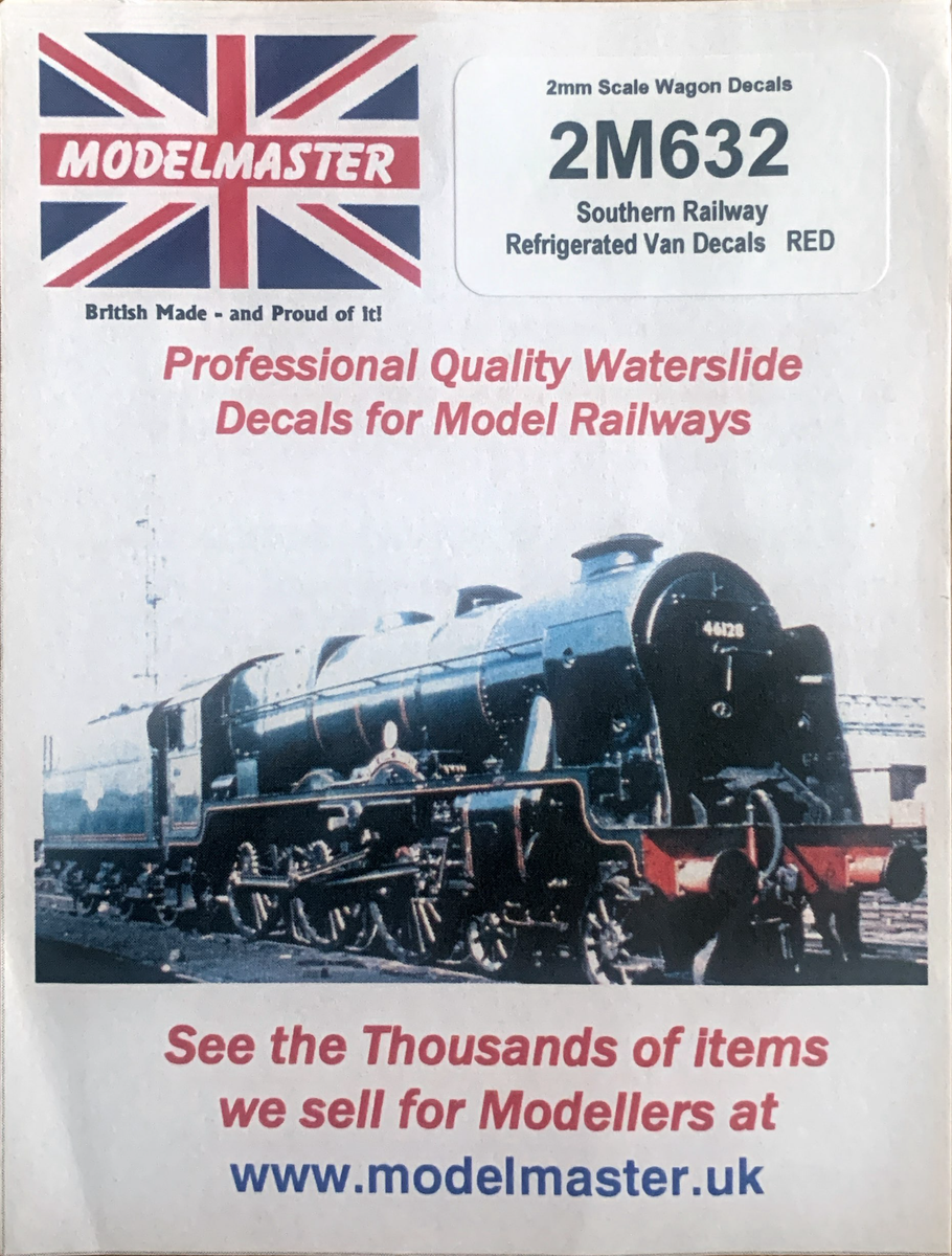 Modelmaster Decals Modelmaster Decals - MM632 (N Gauge) SR Refrigerated Van Decals - RED ...