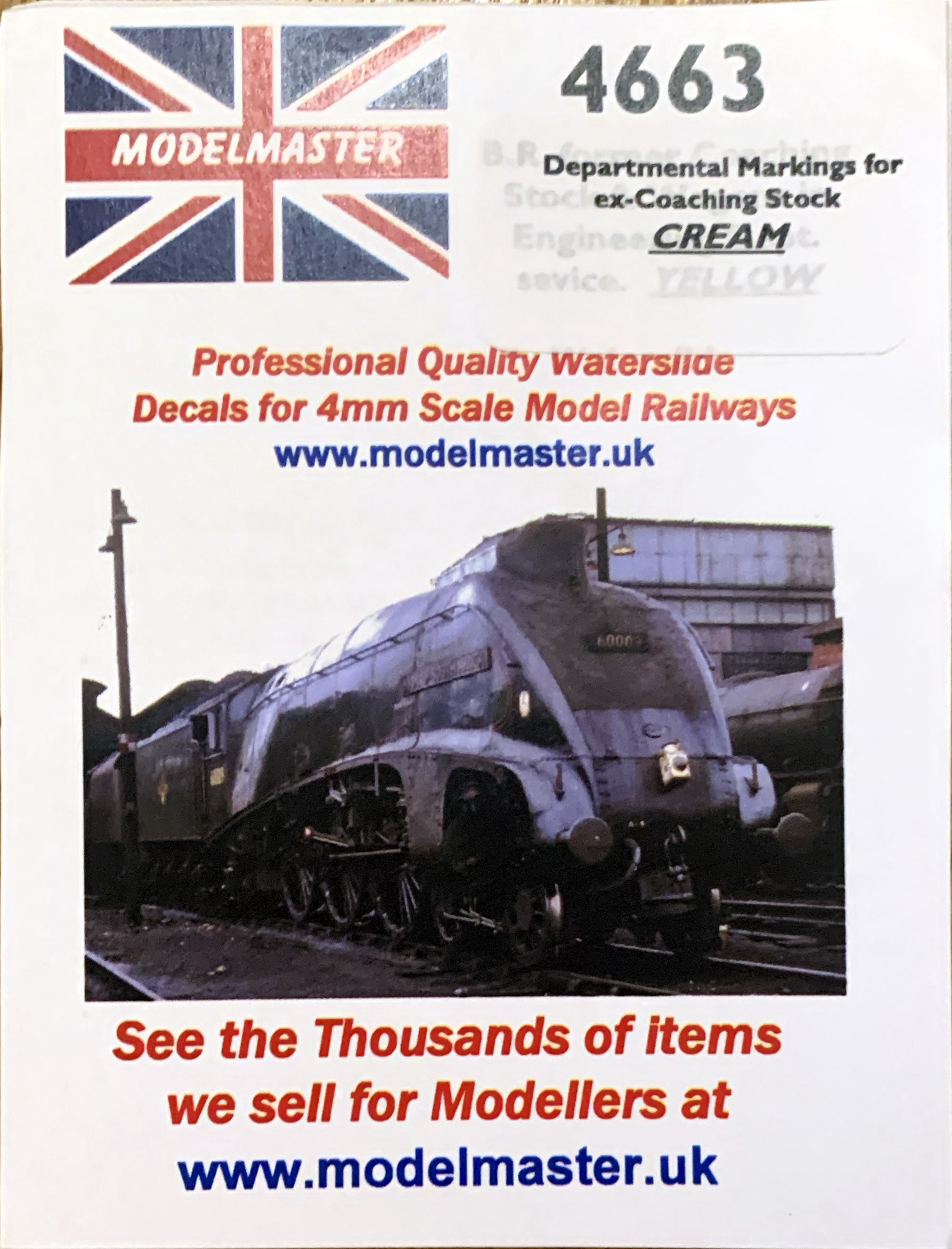 Modelmaster Decals Modelmaster Decals - MM4663C (OO Gauge) Enparts, Stores Van, Mess Van ...