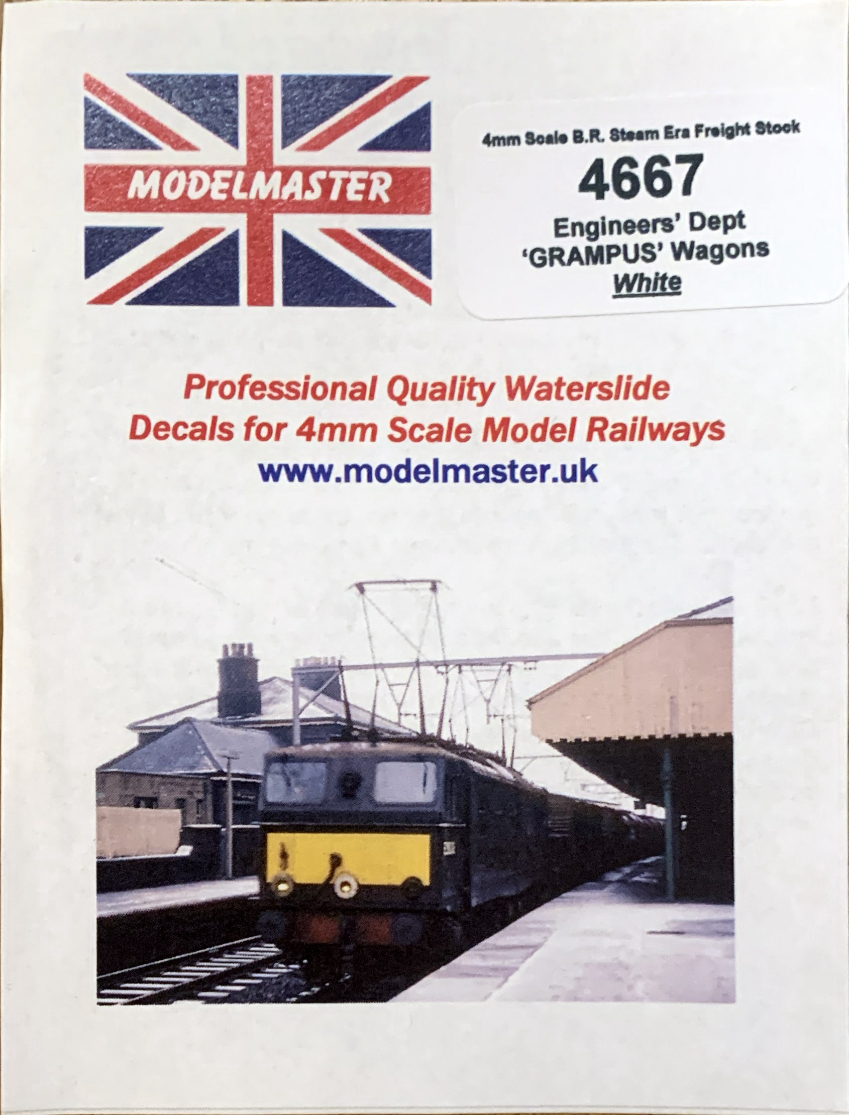 Modelmaster Decals Modelmaster Decals - MM4667 (OO Gauge) Grampus Engineers Wagons, White ...