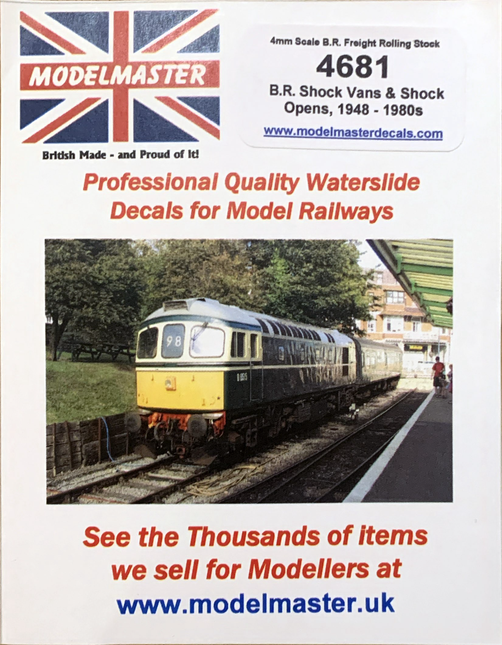 Modelmaster Decals Modelmaster Decals - MM4681 (OO Gauge) BR Shock Vans & Open Wagons - d ...