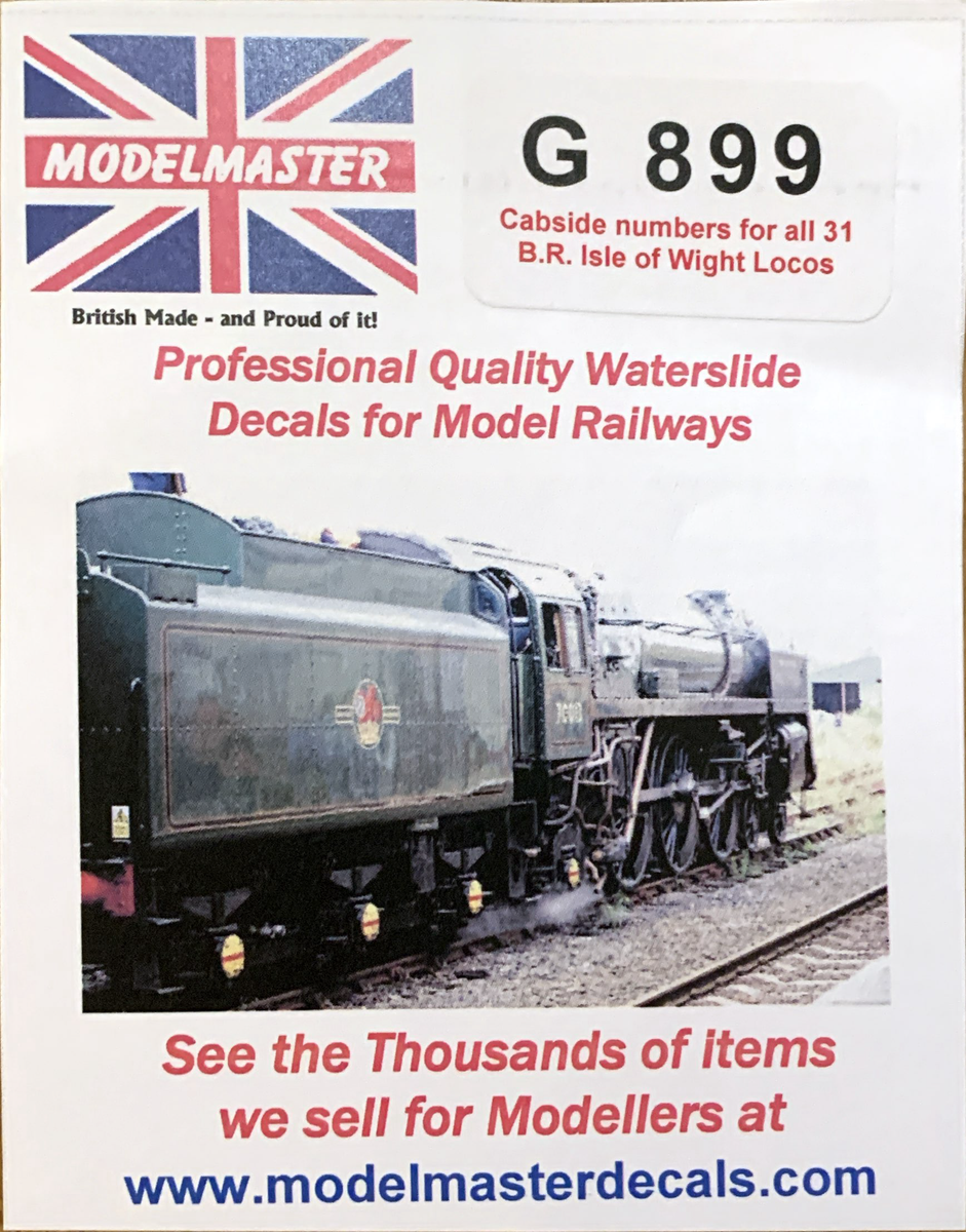 Modelmaster Decals Modelmaster Decals - MMG899 (OO Gauge) BR Cabside Numbers for all BR N ...