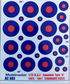 Modelmaster Decals - AC603 RAF Roundels Type 'B' 1923 - 1947 Standard Sizes