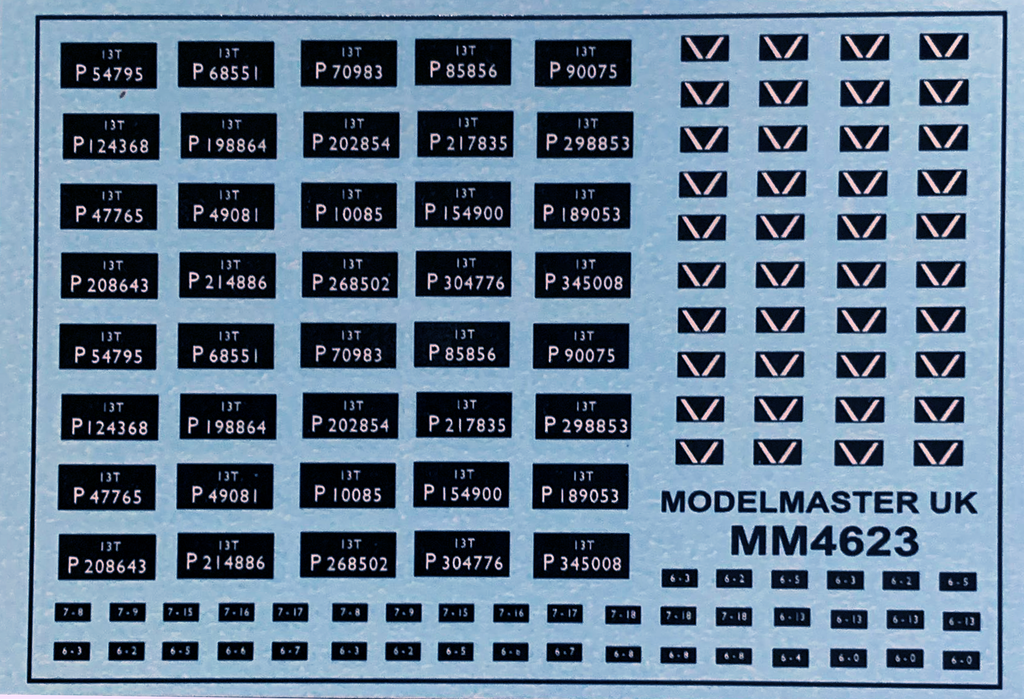 Modelmaster Decals - MM4623 (OO Gauge) Ex Private Owner 7 & 8 Plank Op ...