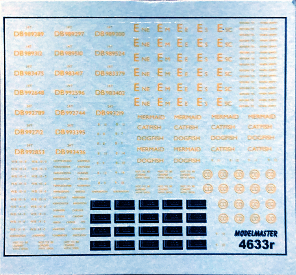 Modelmaster Decals - MM4633 (OO Gauge) Mermaid, Catfish & Dogfish ED W ...
