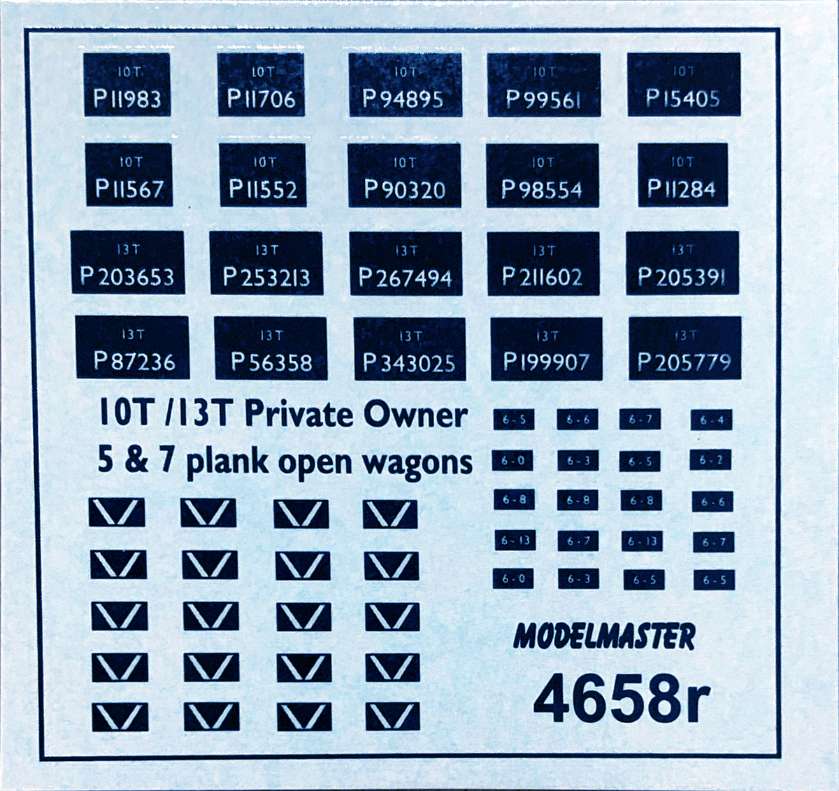 Modelmaster Decals - MM4658 (OO Gauge) BR Ex Private Owner Open Wagons ...