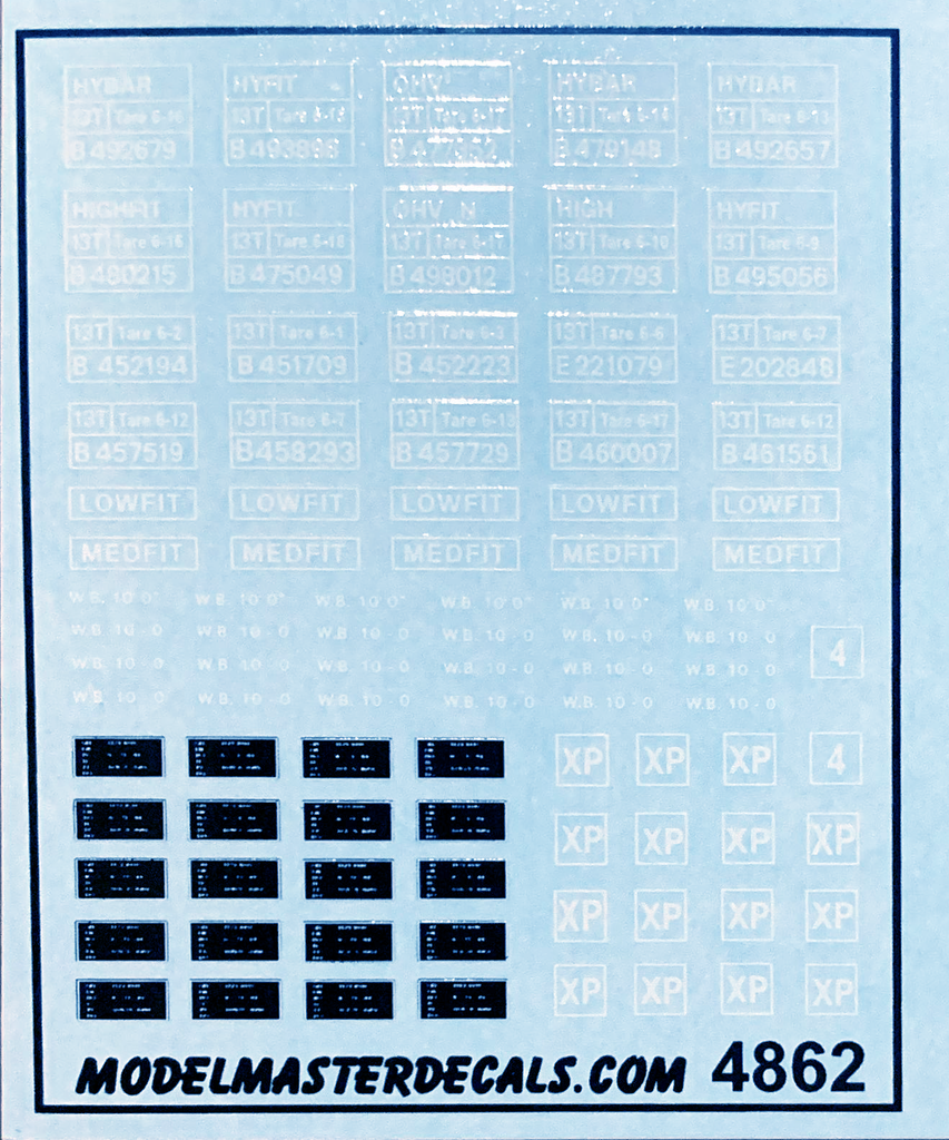 Modelmaster Decals - MM4862 (OO Gauge) BR High, Medium & Low Open Wago ...