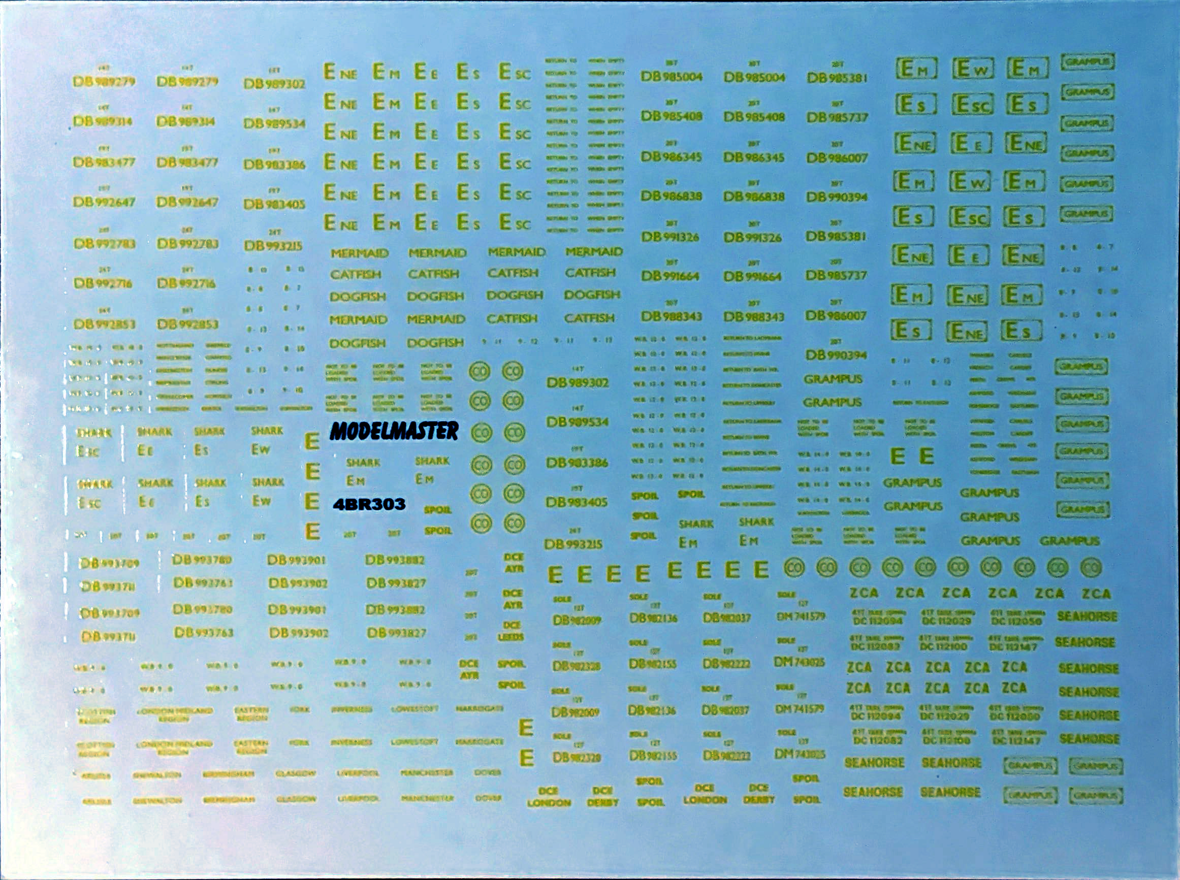 Modelmaster Decals Modelmaster Decals - MM4631 (OO Gauge) BR Grampus Engineers Wagons, Ye ...