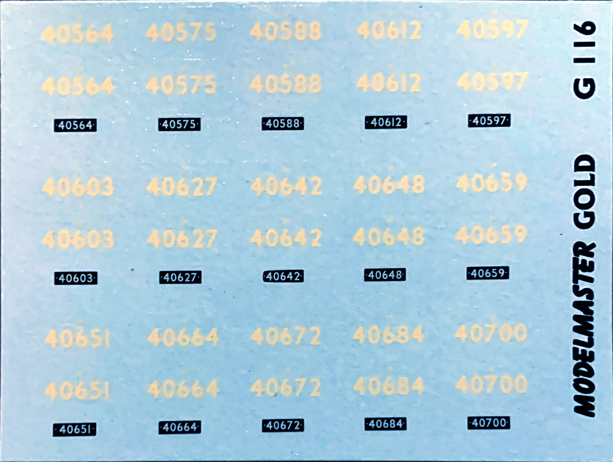 Modelmaster Decals - MMG116 (OO Gauge) Smoke Box Numbers for ex LMS Cl ...