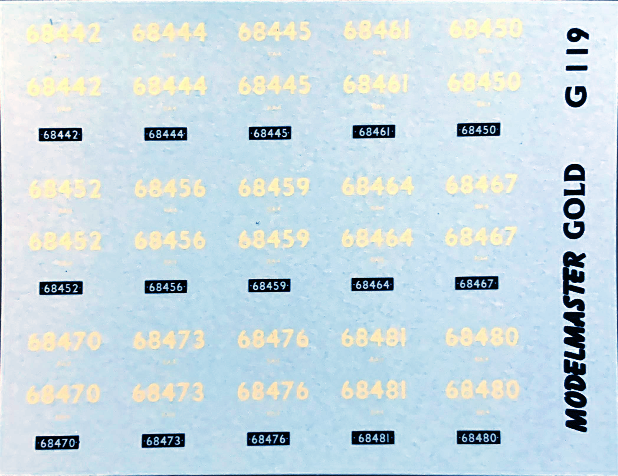 Mog Number Sticker Modelmaster Decals - MMG119 (OO Gauge) Smoke Box Numbers for ex LNER C ...