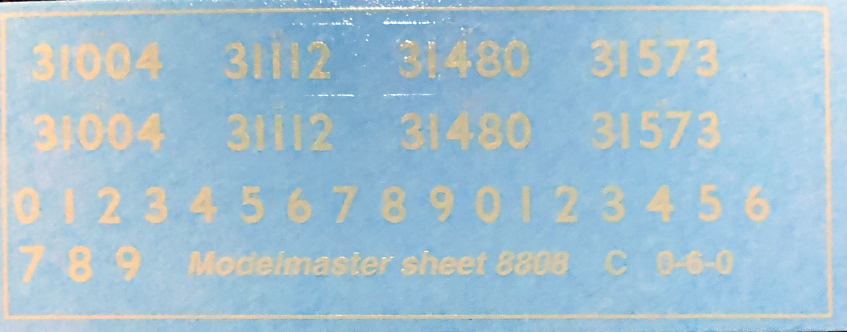 Modelmaster Decals - MMG808 (OO Gauge) Smoke Box Numbers for Ex SECR C ...