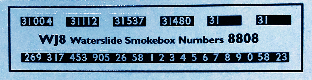 Modelmaster Decals - MMG808 (OO Gauge) Smoke Box Numbers for Ex SECR C ...