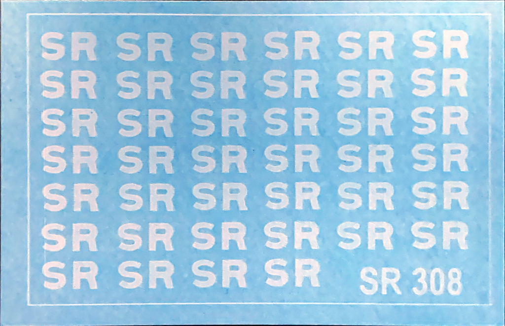 Modelmaster Decals - MMSR308 (OO Gauge) SR Large Wagon Lettering ...
