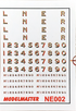 Modelmaster Decals - MNE002 (OO Gauge) LNER Number and Lettering transfer set for Locomotives - yellow