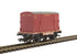 R6776 Conflat and Container Wagon B709504 in BR bauxite with container 7338 in BR crimson