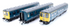 Heljan 00 Gauge Class 104 3 Car DMU BR Blue (FYE) M50436+M59141+M50488