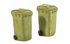 Harburn Hamlets OO Gauge SS375 Wheelie Bins Closed - GREEN
