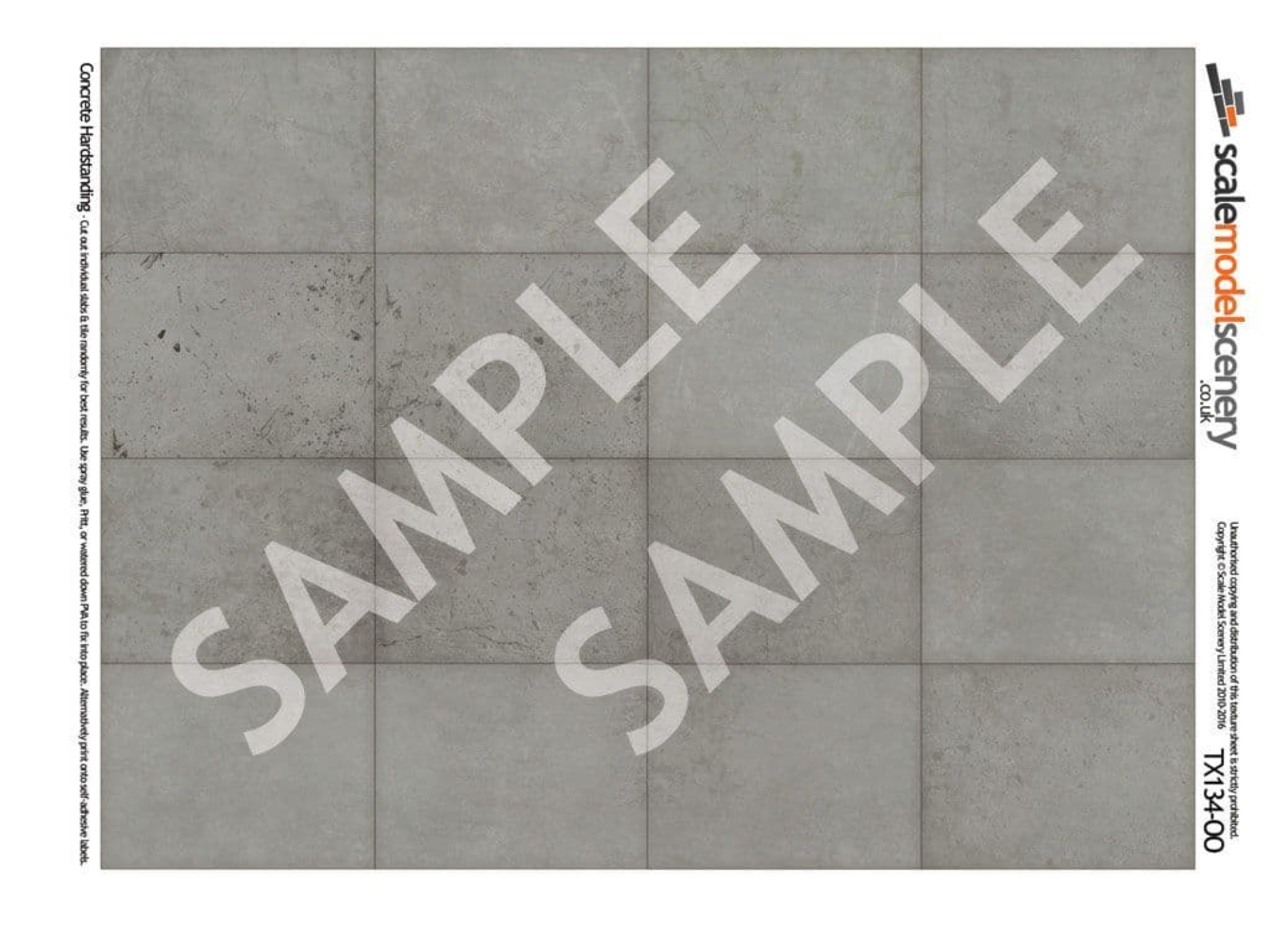 Scale Model Scenery OO Concrete Hardstanding Textured Paper – Malcs Models