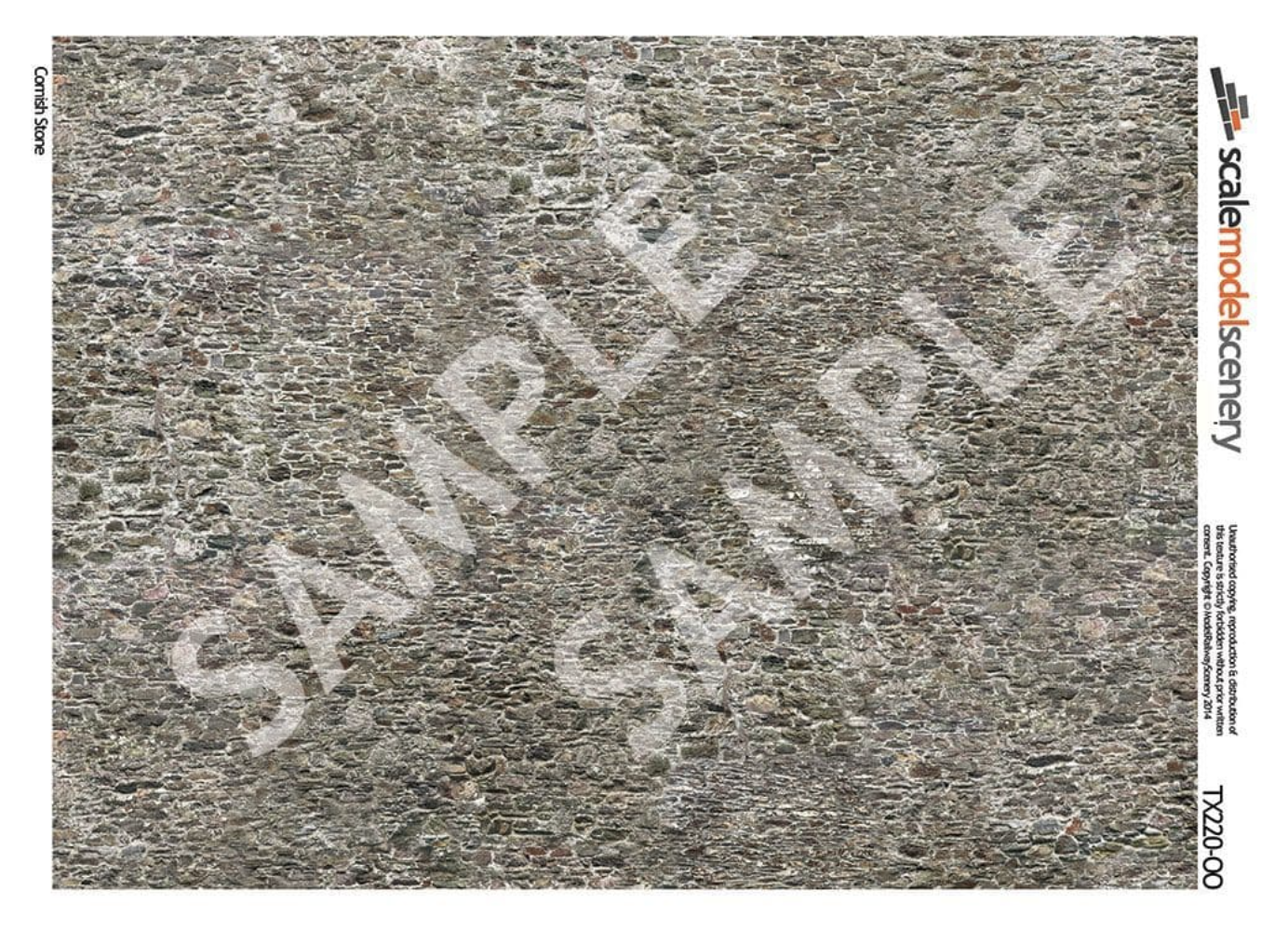 Scale Model Scenery OO Old Stone Wall Textured Paper – Malcs Models