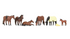 Scenecraft OO Gauge Figures Horses