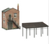Scenecraft OO Gauge 44-0130 Lucston Shed and Stores