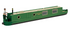 Scenecraft OO Gauge 44-1018A Narrow Boat - Apple Green