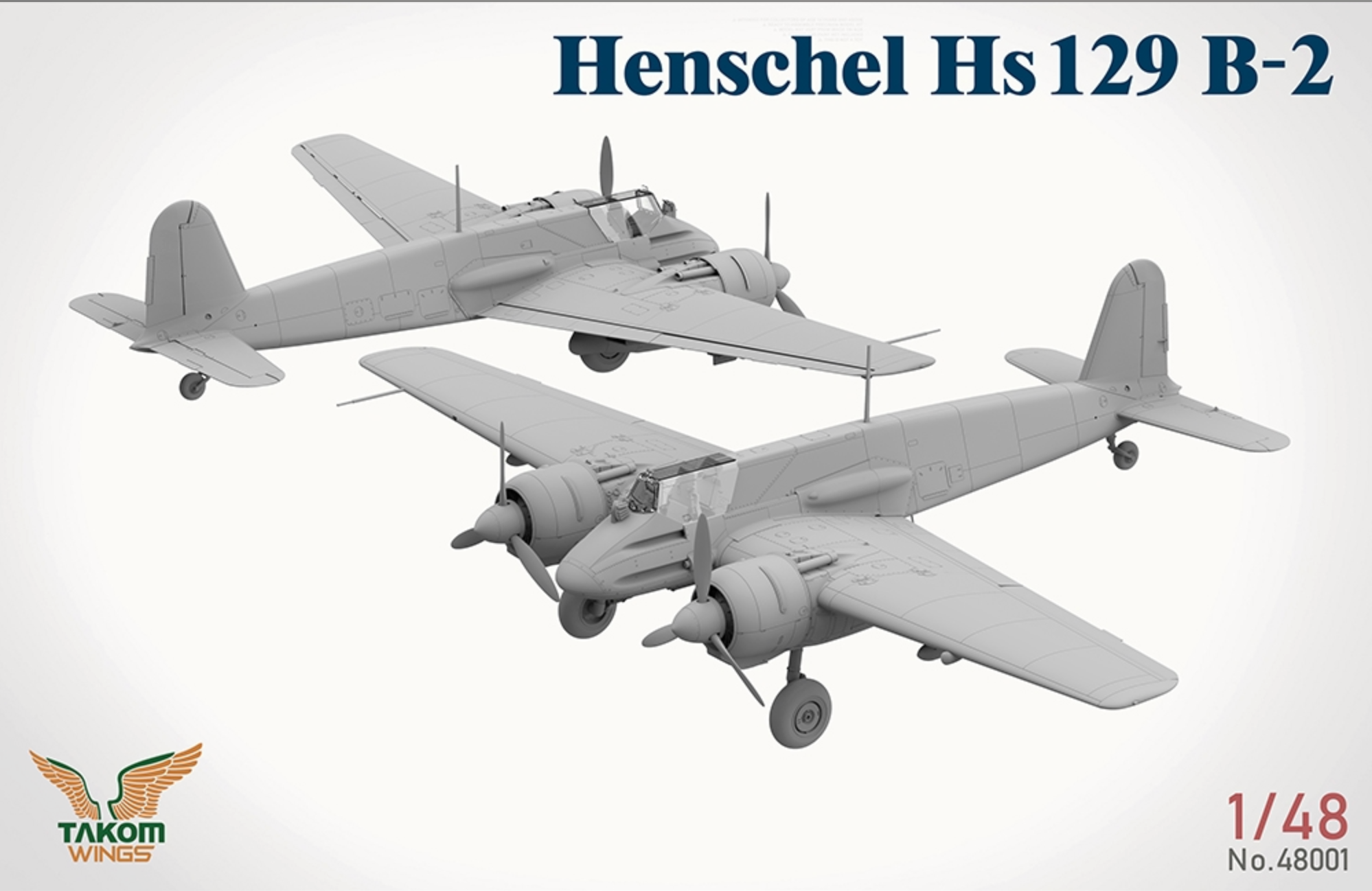 Tane 129 R B Takom 1/48th German Air Force Henschel Hs 129 B-2 Ground Attack Aircra ...