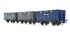 Accurascale Mixed Q3 Hopper - Grouping: Transition period NER Blue/LNER Grey - Triple Pack