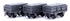 Peco 009 Rolling Stock - GR323 2T Ffestiniog Railway Welsh Slate Wagon Dark Grey Triple Pack (Copy)
