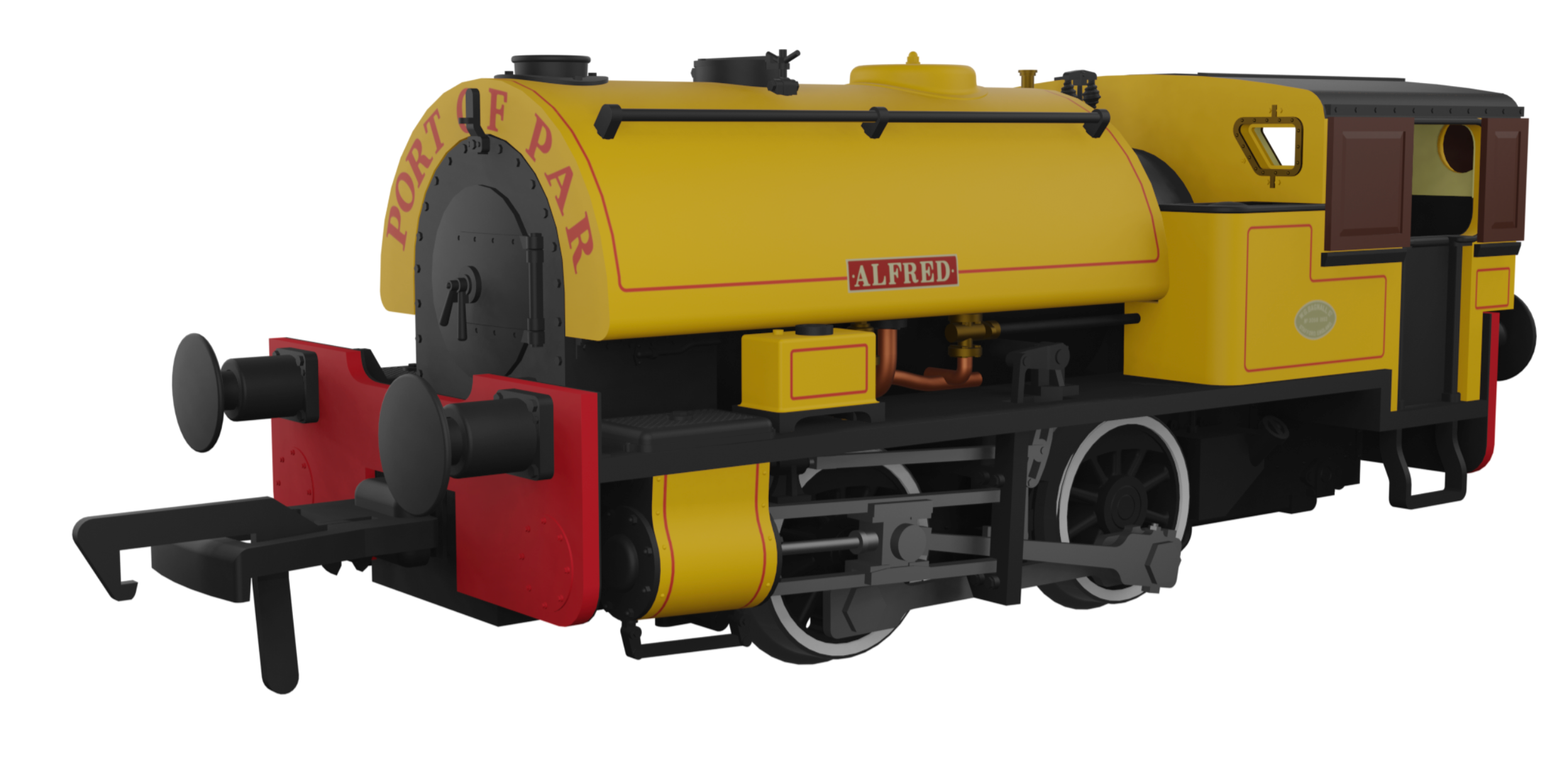 Rapido Trains OO Gauge Port of Par Bagnall – Port of Par Yellow