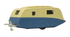 Oxford Diecast Cream/Blue Caravan - 1:76