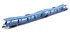 Revolution Trains RT-N-CAR4-102B Revolution Trains N Gauge Quad set Cartic-4 car carrier - MAT-Transauto blue (set B)