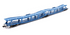 Revolution Trains RT-N-CAR4-102A Revolution Trains N Gauge Quad set Cartic-4 car carrier - MAT-Transauto blue (set A)