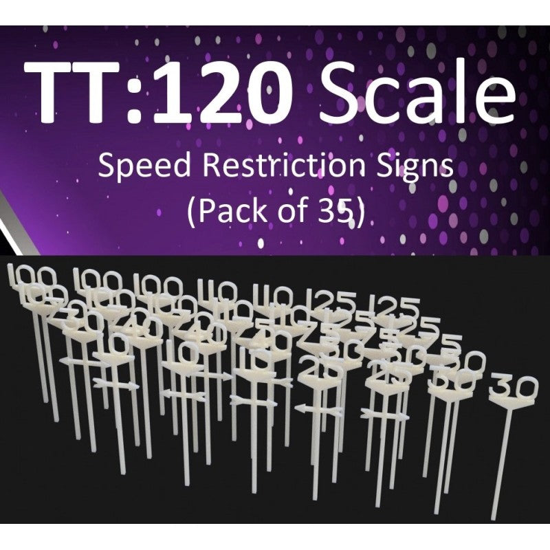 Tt Signage West Hill Wagon Works TT Gauge TT:120 BR Speed Restriction Signs - TT ...